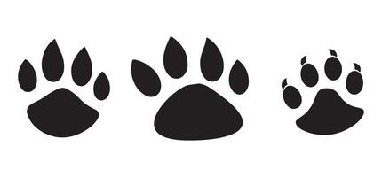 Bear Paw Prints Silhouette Image for Nature and Animal Theme Designs vector