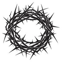 Crown of thorns illustration religious symbol easter design element vector