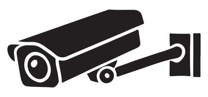 Security camera silhouette illustration system surveillance device vector