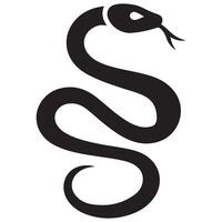 Sleek Snake Silhouette Image for Bold Graphic Designs vector