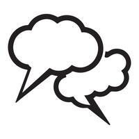 Speech Bubble Silhouette Communication and Conversation Design vector