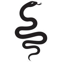 Silhouette snake illustration serpent reptile viper snake design vector