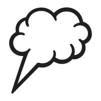 Speech Bubble Silhouette Simple Graphic Illustration vector