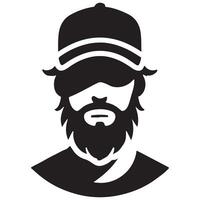 Mysterious Man with Hat Silhouette Art for Detectives and Secrets vector