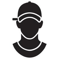 Person with Cap Silhouette Illustration Anonymous Profile View vector