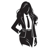 Businesswoman Silhouette Illustration Graphics for Corporate Presentations vector