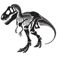 Tyrannosaurus Rex skeleton illustration T Rex dinosaur bone structure vector