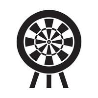 Dartboard Silhouette on Stand Graphic for Games vector