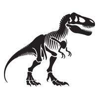 Tyrannosaurus Rex Skeleton Illustration Image Dinosaur Fossil Graphics vector