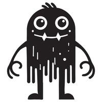 Cute Cartoon Monster Illustration Image for Halloween Graphic Design vector