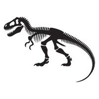 T Rex Skeleton Silhouette Image Dinosaur Fossil Graphic vector
