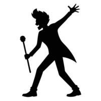 Charismatic Singer Engaging the Crowd with a Powerful Voice vector
