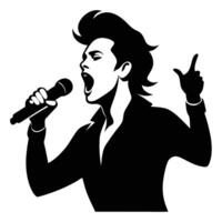 Powerful Performance of a Singer on Stage vector