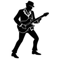 Dynamic Musician Singing into Microphone vector