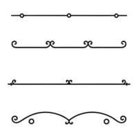 Stylish and Fancy Line Dividers for Print and Digital vector