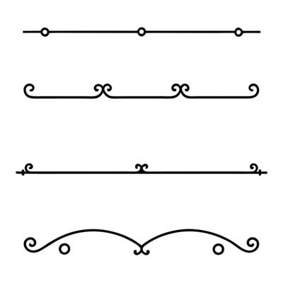Stylish and Fancy Line Dividers for Print and Digital