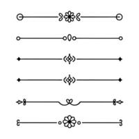 Fancy and Decorative Line Dividers for Invitations vector