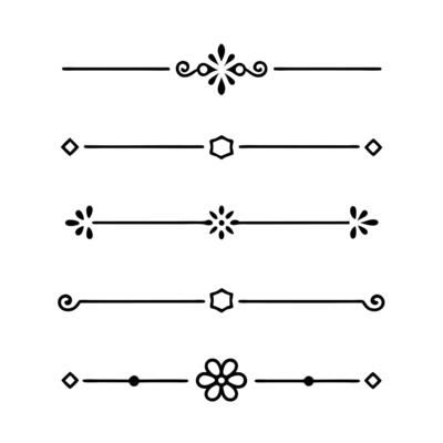Filigree Line Divider Set for Sophisticated Designs