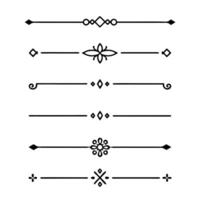 Simple and Minimalist Line Dividers for Clean Designs vector