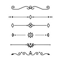 Stylish Line Divider Set for Web and Print Design vector