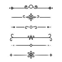 Subtle and Decorative Line Dividers for Sophisticated Appeal vector