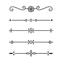 Dotted and Dashed Line Dividers for Subtle Separations vector