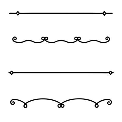 Curved and Swirly Line Dividers for Decorative Accents