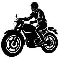 High-Resolution Motorcycling Silhouette Art vector