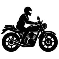 Dynamic Motorcycling Silhouette Graphics vector