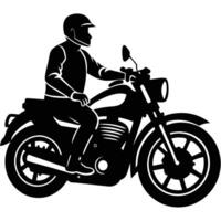 Eye-Catching Motorcycling Silhouette Art vector