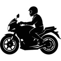 Symmetrical Motorcycling Silhouette Patterns vector