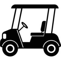Abstract Golf Cart Silhouette Designs vector
