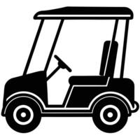 Unique Golf Cart Silhouette Concepts vector