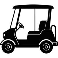 High-Quality Golf Cart Silhouette Images vector