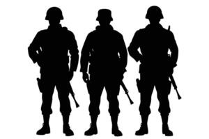 Best Silhouette of Soldiers for Tactical Branding vector