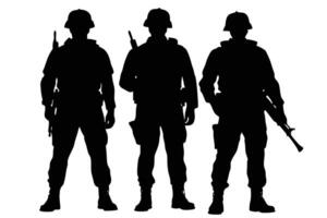 Shadowy Silhouette of Soldiers for Mood-Setting Artwork vector