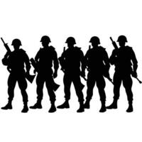 Best Silhouette of Soldiers Images for Military Enthusiasts vector