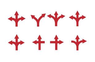 Intersection direction arrow set vector