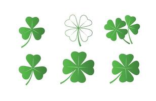 Simple Green Leaf Set Elegant Nature Symbol vector