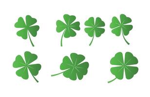 Gradient Green Leaf Set Nature Icon Design vector