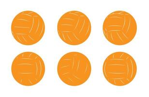 High-Resolution Volleyball Sports Icons Set for Design vector