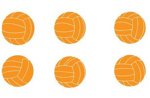 Unique Volleyball Sports Icons Set for Web and Print vector