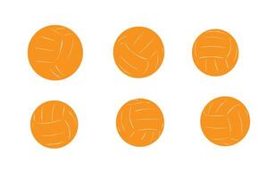 Customizable Volleyball Sports Icons Set with Bold Colors vector