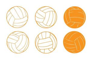 Creative Volleyball Sports Icons Set for Digital Use vector