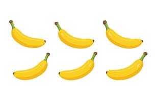Banana ripeness yellow healthy set changing color chart vector