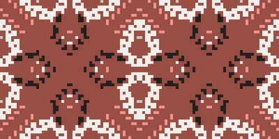 Sari Pattern Ethnic Seamless Patternfolk Embroidery, Aztec Geometric Ornament Print. Design for Carpet, Wallpaper, Clothing, Wrapping, Fabric vector