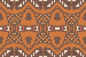 Repeating Pattern Geometric Pattern Drawingfolk Embroidery, Aztec Geometric Ornament Print. Design for Carpet, Wallpaper, Clothing, Wrapping, Fabric vector