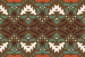 Sari Border Seamless Abstract Geometric Patternfolk Embroidery, Aztec Geometric Ornament Print. Design for Carpet, Wallpaper, Clothing, Wrapping, Fabric vector