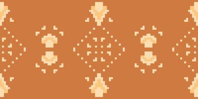 Geometric Ethnic Design Pattern Easyfolk Embroidery, Aztec Geometric Ornament Print. Design for Carpet, Wallpaper, Clothing, Wrapping, Fabric vector