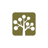 Decorative Abstract Tree in Square Illustration Design. EPS 10. vector